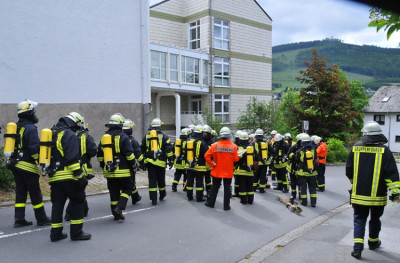 Grossübung der Rettungskräfte am alten Olsberger Krankenhaus