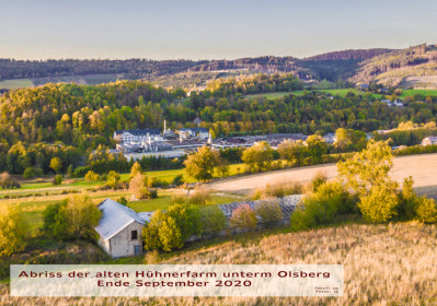 Abriss der alten Hühnerfarm unterm Olsberg Ende September 2020