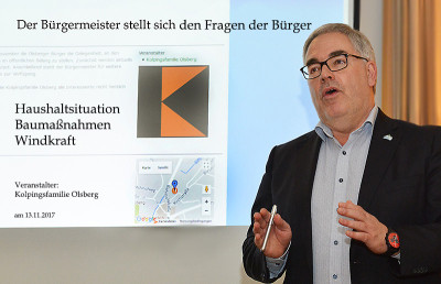 Der Bürgermeister stellt sich den Fragen der Bürger