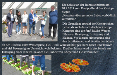 Schule an der Ruhraue bekommt das Kneipp-Siegel