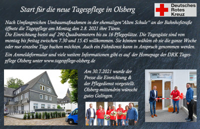 Start der DRK Tagespflege in Olsberg