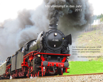 Mit Volldampf in's Jahr 2013
