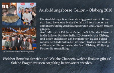Die Ausbildungsbörse Brilon - Olsberg 2018