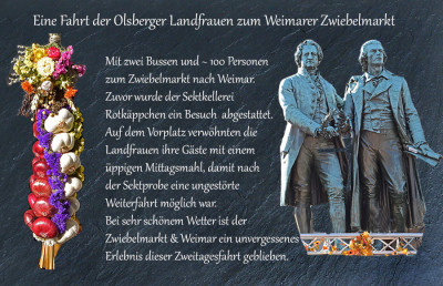 Die Olsberger Landfrauen besuchen den Weimarer Zwiebelmarkt
