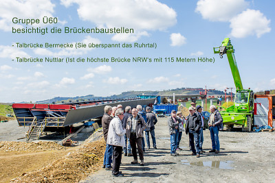 Gruppe Ü60 besichtigt die A46 Brückenbaustellen
