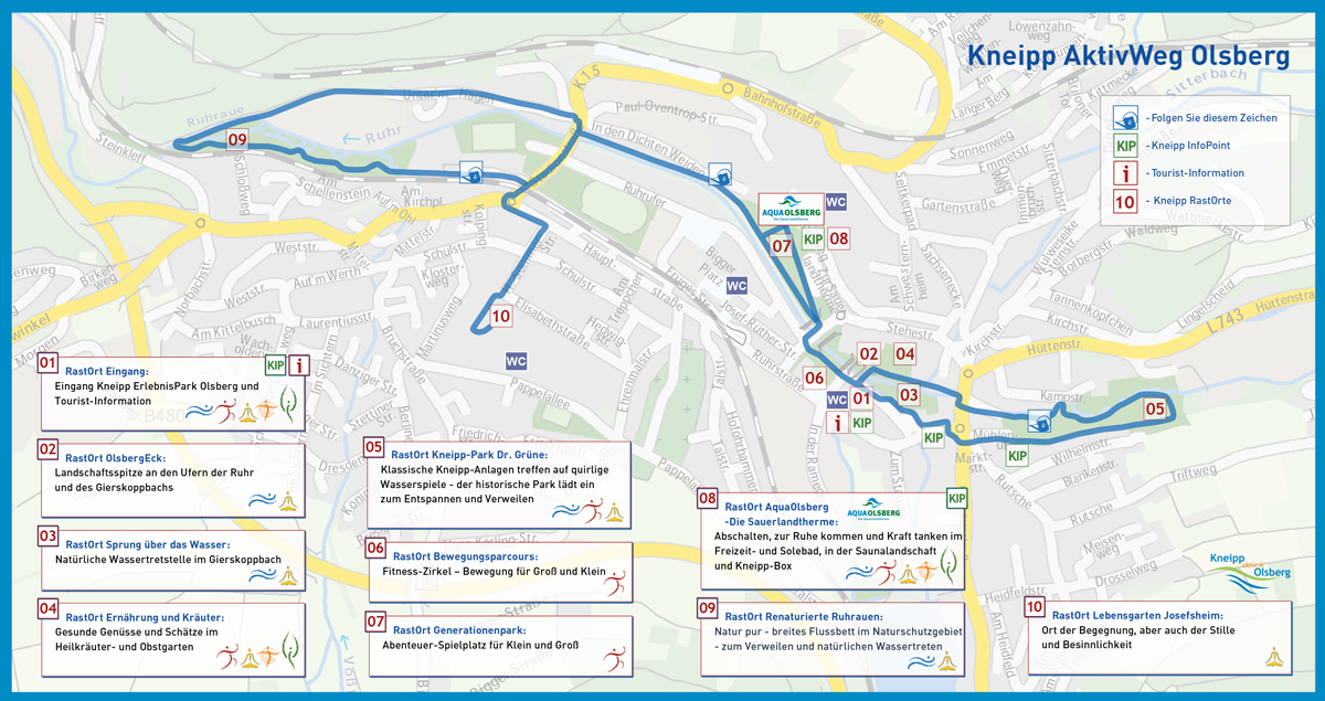 Kneipp AktivWeg Stadtplan