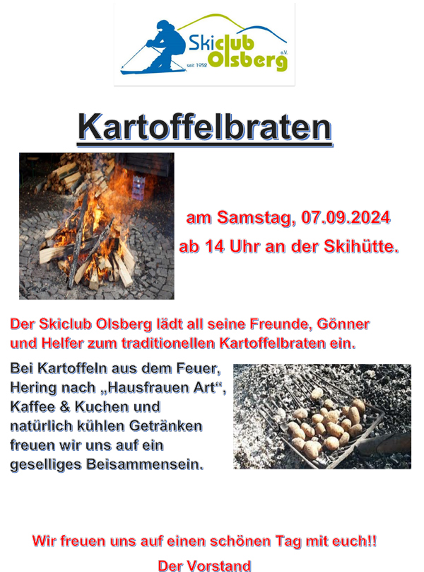 Einladung Kartoffelbraten 2024 Ski