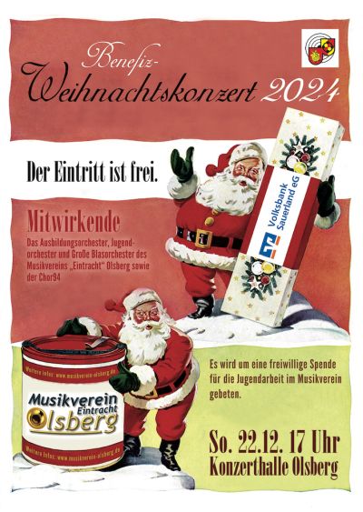 Plakat weihnachtskonzert 2024